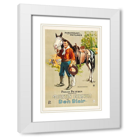 Dustin Farnum, Ben Blair,  1916 White Modern Wood Framed Art Print with Double Matting by Hollywood Photo Archive