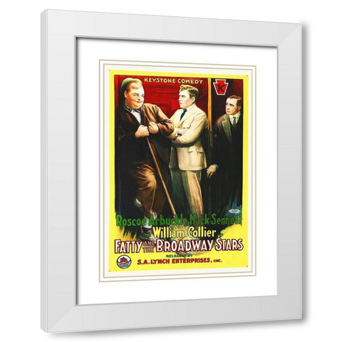 Fatty and the Broadway Stars White Modern Wood Framed Art Print with Double Matting by Hollywood Photo Archive