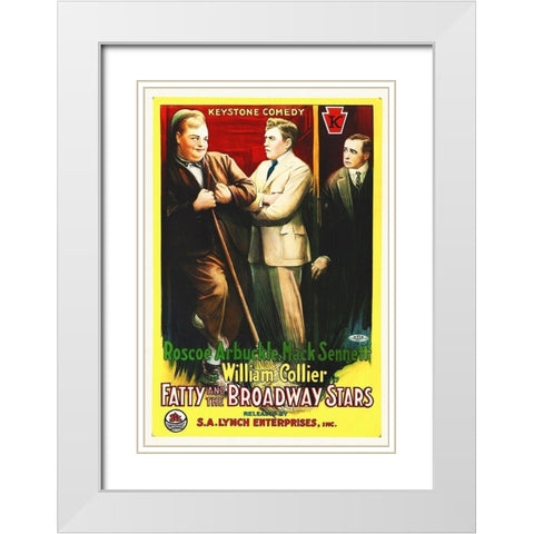 Fatty and the Broadway Stars White Modern Wood Framed Art Print with Double Matting by Hollywood Photo Archive