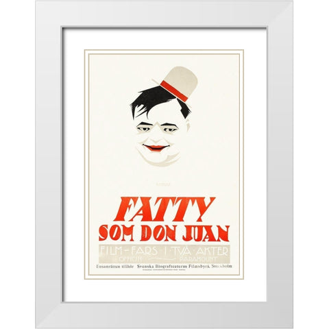 Fatty White Modern Wood Framed Art Print with Double Matting by Hollywood Photo Archive