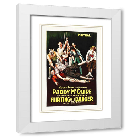 Flirting With Danger White Modern Wood Framed Art Print with Double Matting by Hollywood Photo Archive