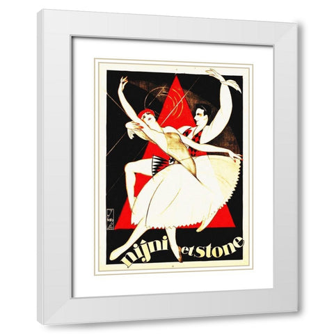 French Ballet White Modern Wood Framed Art Print with Double Matting by Hollywood Photo Archive