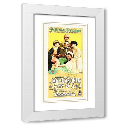 Gift O Gab White Modern Wood Framed Art Print with Double Matting by Hollywood Photo Archive