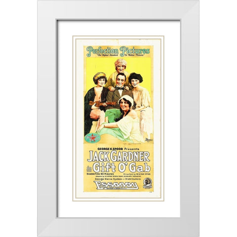 Gift O Gab White Modern Wood Framed Art Print with Double Matting by Hollywood Photo Archive
