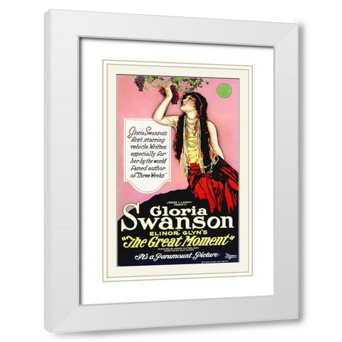 Gloria Swanson, The Great moment White Modern Wood Framed Art Print with Double Matting by Hollywood Photo Archive