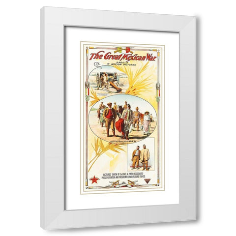 Great Mexican War -1914 White Modern Wood Framed Art Print with Double Matting by Hollywood Photo Archive