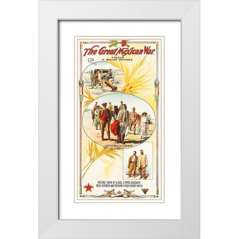 Great Mexican War -1914 White Modern Wood Framed Art Print with Double Matting by Hollywood Photo Archive