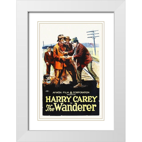 Harry Carey, The Wanderer White Modern Wood Framed Art Print with Double Matting by Hollywood Photo Archive