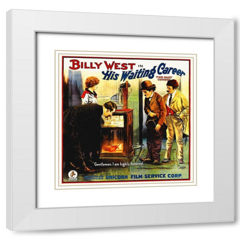 His Waiting Career, 1916 White Modern Wood Framed Art Print with Double Matting by Hollywood Photo Archive