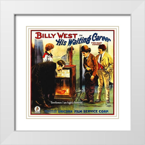 His Waiting Career, 1916 White Modern Wood Framed Art Print with Double Matting by Hollywood Photo Archive