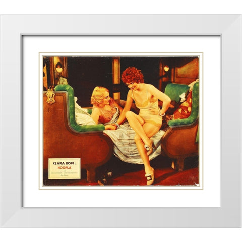 Hoopla White Modern Wood Framed Art Print with Double Matting by Hollywood Photo Archive