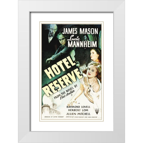 Hotel Reserve White Modern Wood Framed Art Print with Double Matting by Hollywood Photo Archive
