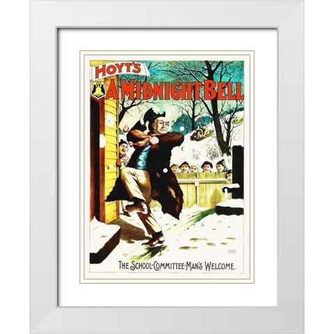 Hoyts A Midnight Bell White Modern Wood Framed Art Print with Double Matting by Hollywood Photo Archive
