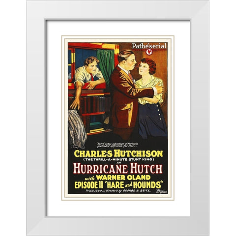 Hurricane Hutch White Modern Wood Framed Art Print with Double Matting by Hollywood Photo Archive