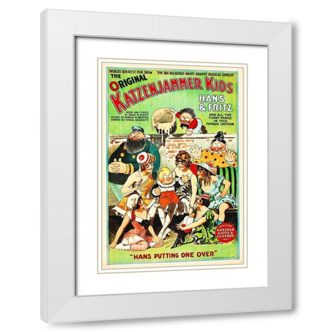 Katzenjammer Kids,  1918 White Modern Wood Framed Art Print with Double Matting by Hollywood Photo Archive