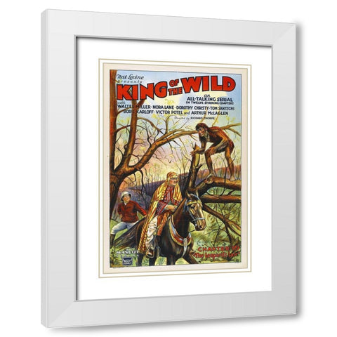 King of the Wild White Modern Wood Framed Art Print with Double Matting by Hollywood Photo Archive