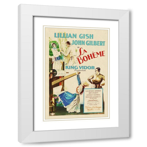 La Boeheme White Modern Wood Framed Art Print with Double Matting by Hollywood Photo Archive