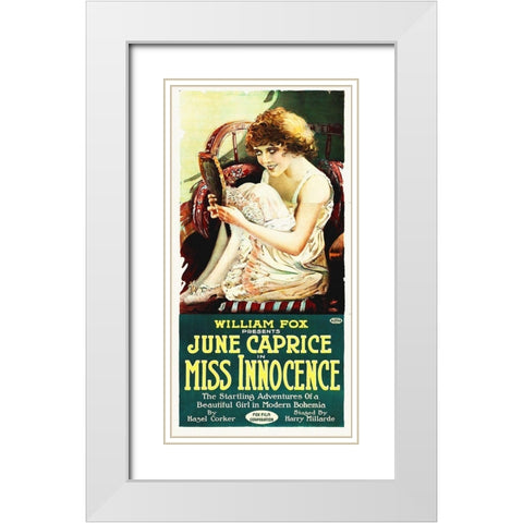 Miss Innocense White Modern Wood Framed Art Print with Double Matting by Hollywood Photo Archive