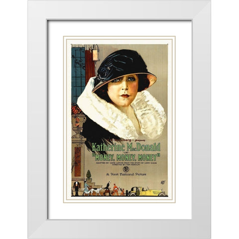 Money Money Money,  1921 White Modern Wood Framed Art Print with Double Matting by Hollywood Photo Archive