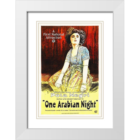 One Arabian Night White Modern Wood Framed Art Print with Double Matting by Hollywood Photo Archive