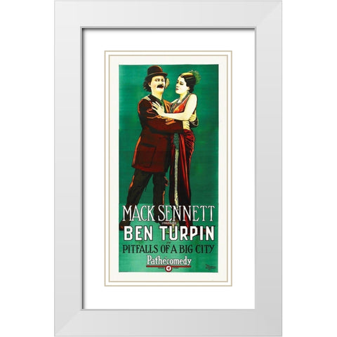 Pitfalls White Modern Wood Framed Art Print with Double Matting by Hollywood Photo Archive