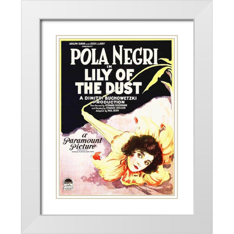 Pola Negri, Lily of the Dust White Modern Wood Framed Art Print with Double Matting by Hollywood Photo Archive