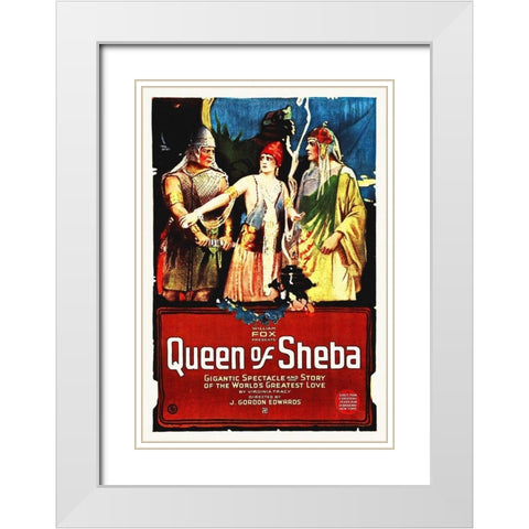 QueenOfSheba-1917 White Modern Wood Framed Art Print with Double Matting by Hollywood Photo Archive