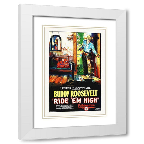 Ride em High White Modern Wood Framed Art Print with Double Matting by Hollywood Photo Archive