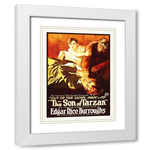 Son of Tarzan White Modern Wood Framed Art Print with Double Matting by Hollywood Photo Archive