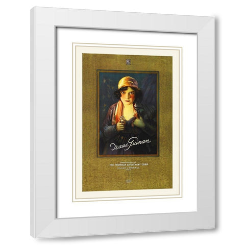 Texas Guinan White Modern Wood Framed Art Print with Double Matting by Hollywood Photo Archive