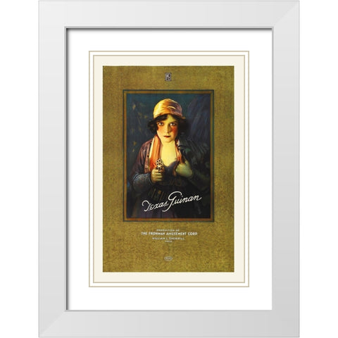Texas Guinan White Modern Wood Framed Art Print with Double Matting by Hollywood Photo Archive