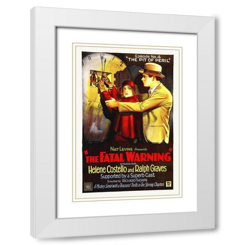 The Fatal Warning 2 White Modern Wood Framed Art Print with Double Matting by Hollywood Photo Archive