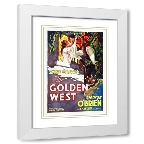 The Golden West, 1932 White Modern Wood Framed Art Print with Double Matting by Hollywood Photo Archive
