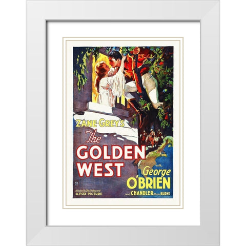 The Golden West, 1932 White Modern Wood Framed Art Print with Double Matting by Hollywood Photo Archive