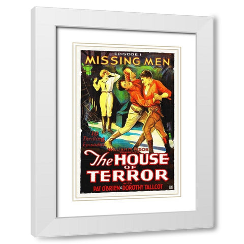 The House of Terror, Missing Men, Ep 1 Pat OBrien White Modern Wood Framed Art Print with Double Matting by Hollywood Photo Archive