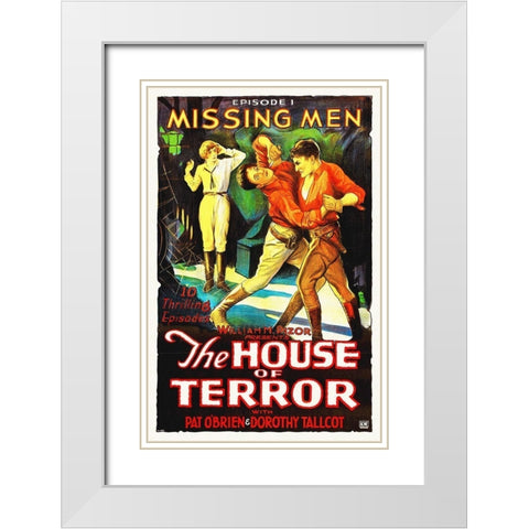 The House of Terror, Missing Men, Ep 1 Pat OBrien White Modern Wood Framed Art Print with Double Matting by Hollywood Photo Archive