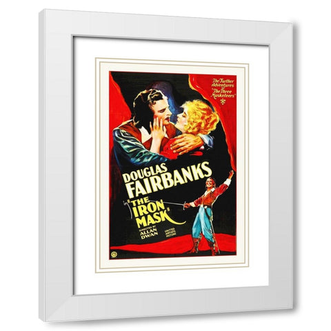 The Iron Mask White Modern Wood Framed Art Print with Double Matting by Hollywood Photo Archive