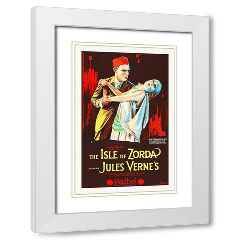 The Isle of Zorda, 1921 White Modern Wood Framed Art Print with Double Matting by Hollywood Photo Archive