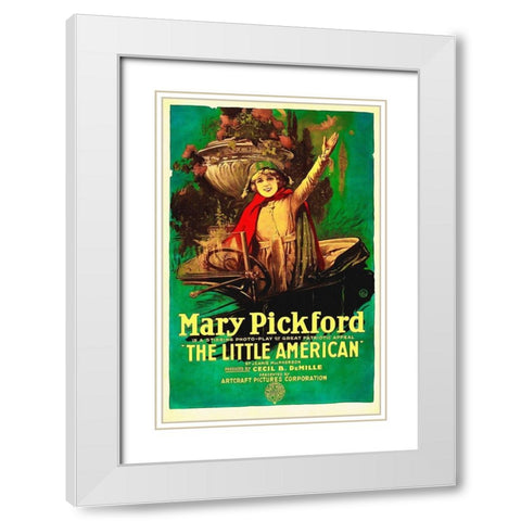 The Little American White Modern Wood Framed Art Print with Double Matting by Hollywood Photo Archive