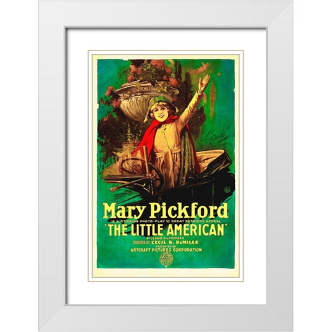 The Little American White Modern Wood Framed Art Print with Double Matting by Hollywood Photo Archive