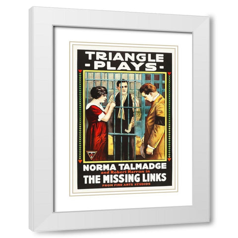 The Missing Links White Modern Wood Framed Art Print with Double Matting by Hollywood Photo Archive