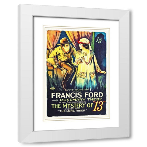 The Mystery of 13 White Modern Wood Framed Art Print with Double Matting by Hollywood Photo Archive