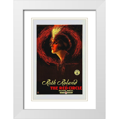 The Red Circle White Modern Wood Framed Art Print with Double Matting by Hollywood Photo Archive