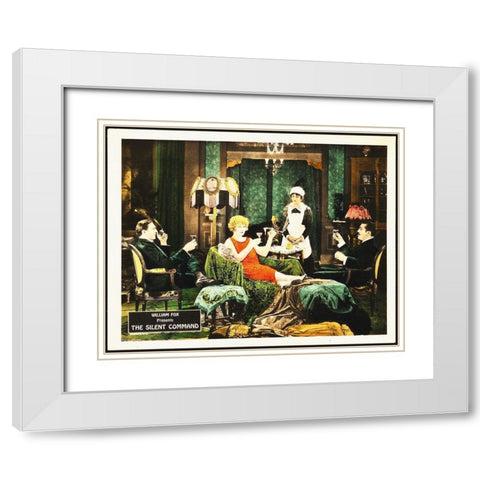 The Silent Command White Modern Wood Framed Art Print with Double Matting by Hollywood Photo Archive