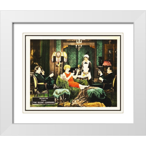 The Silent Command White Modern Wood Framed Art Print with Double Matting by Hollywood Photo Archive