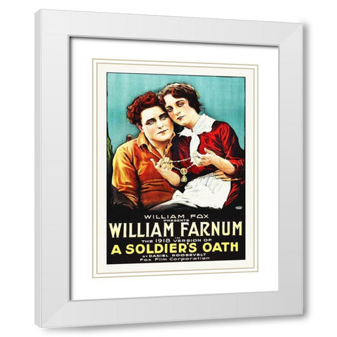 The Soldiers Oath White Modern Wood Framed Art Print with Double Matting by Hollywood Photo Archive