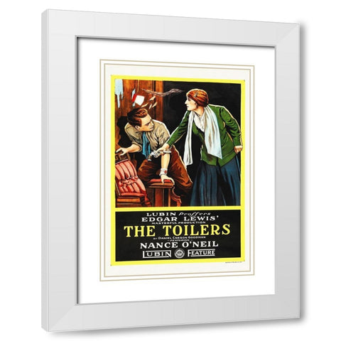 The Toilers, 1916 White Modern Wood Framed Art Print with Double Matting by Hollywood Photo Archive