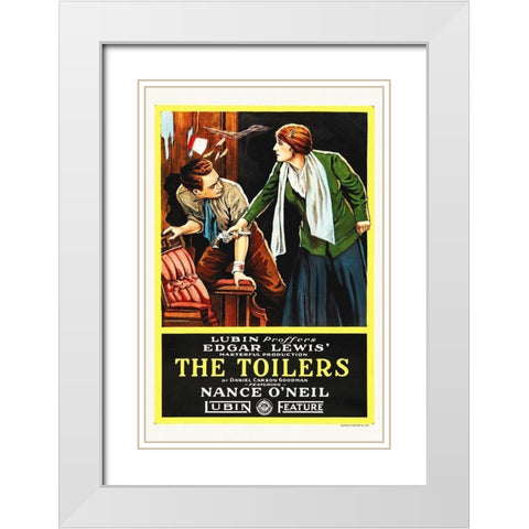 The Toilers, 1916 White Modern Wood Framed Art Print with Double Matting by Hollywood Photo Archive