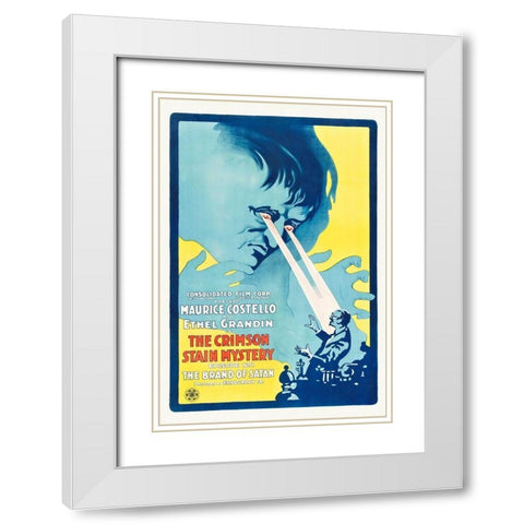 The Crimson Stain Mystery, Episode One White Modern Wood Framed Art Print with Double Matting by Hollywood Photo Archive