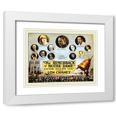 The Hunchback of Notre Dame White Modern Wood Framed Art Print with Double Matting by Hollywood Photo Archive